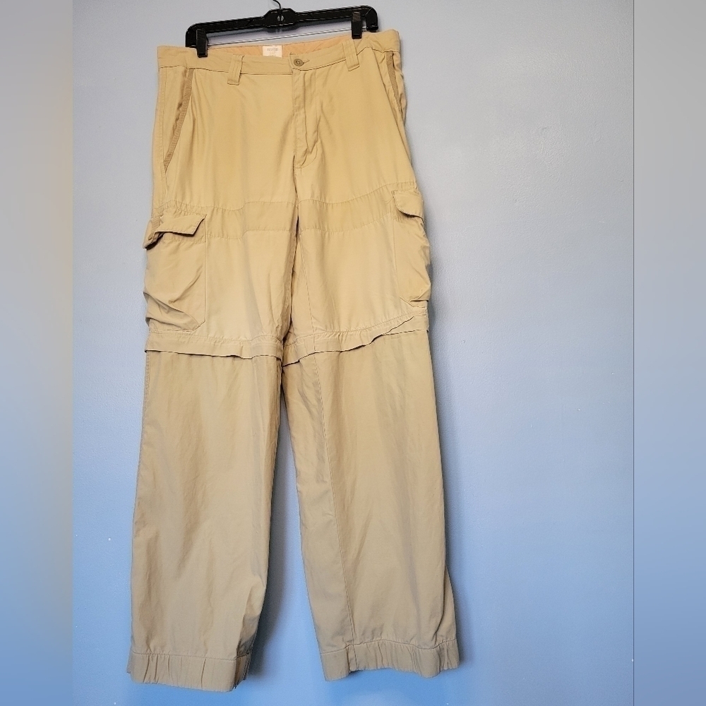 Gap Convertible Outdoor Cargo Nylon Blend Pants Size 34 in Tan